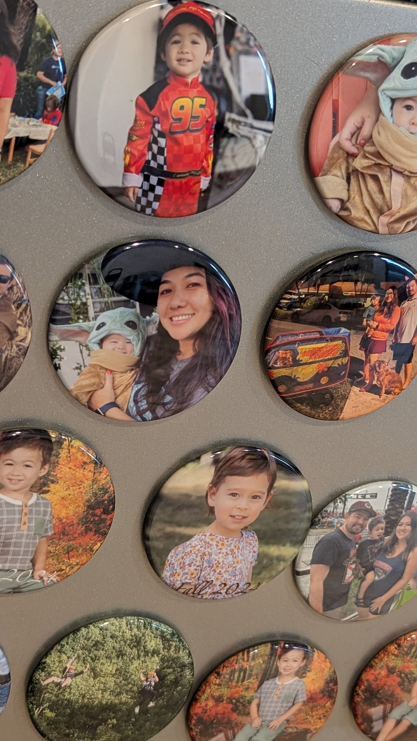 3" Round Custom Magnets (Set of 9)